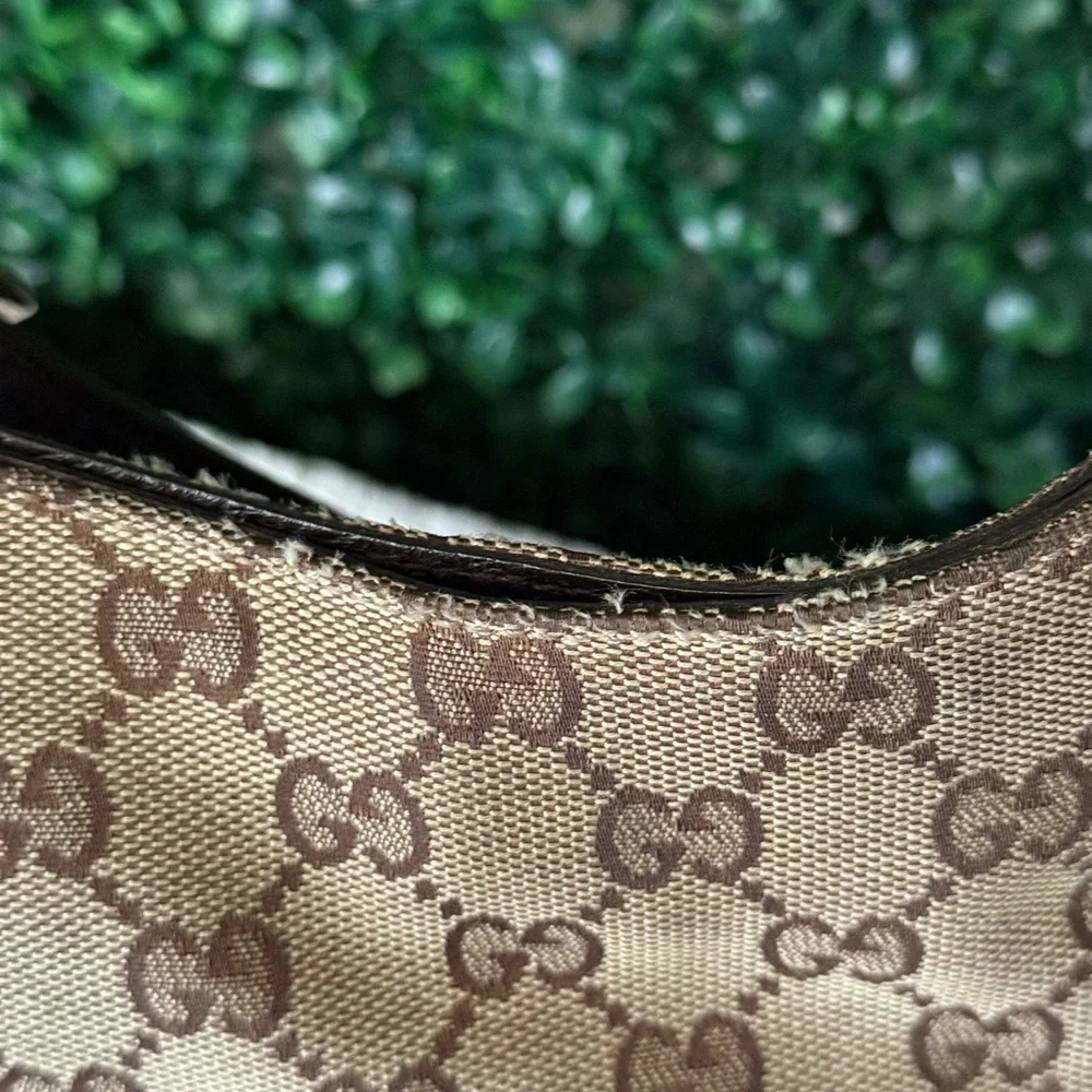 Gucci Horsebit Monogram Brown and Tan Shoulder Hobo Bag with Wallet Bundle